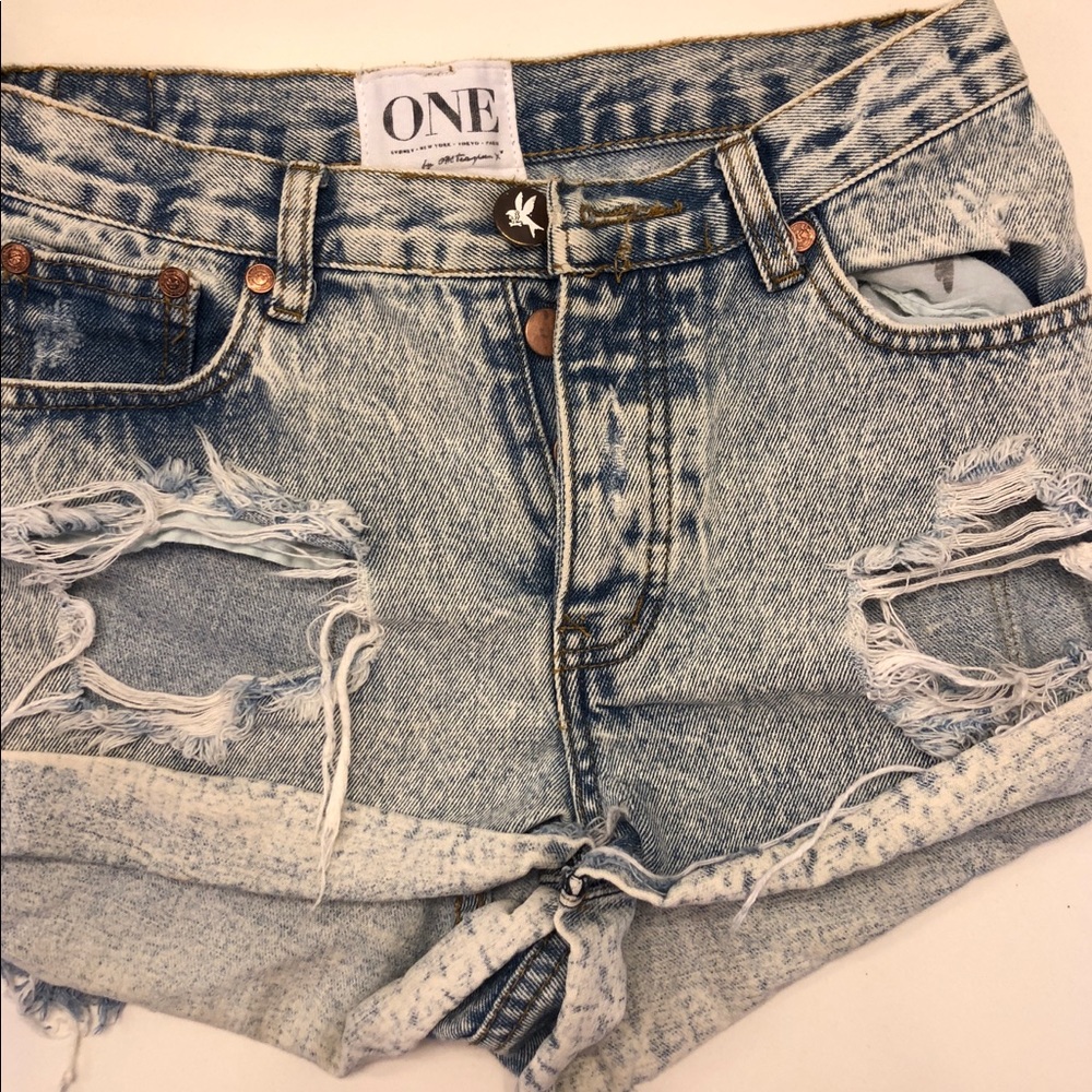 Distressed High Waisted Shorts